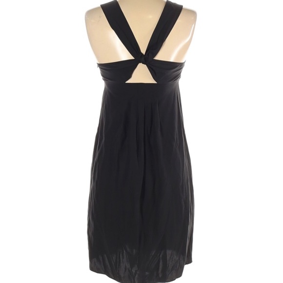 Cynthia Cynthia Steffe Black Tie Neck Silk Cocktail Dress Size 6 - Picture 2 of 15